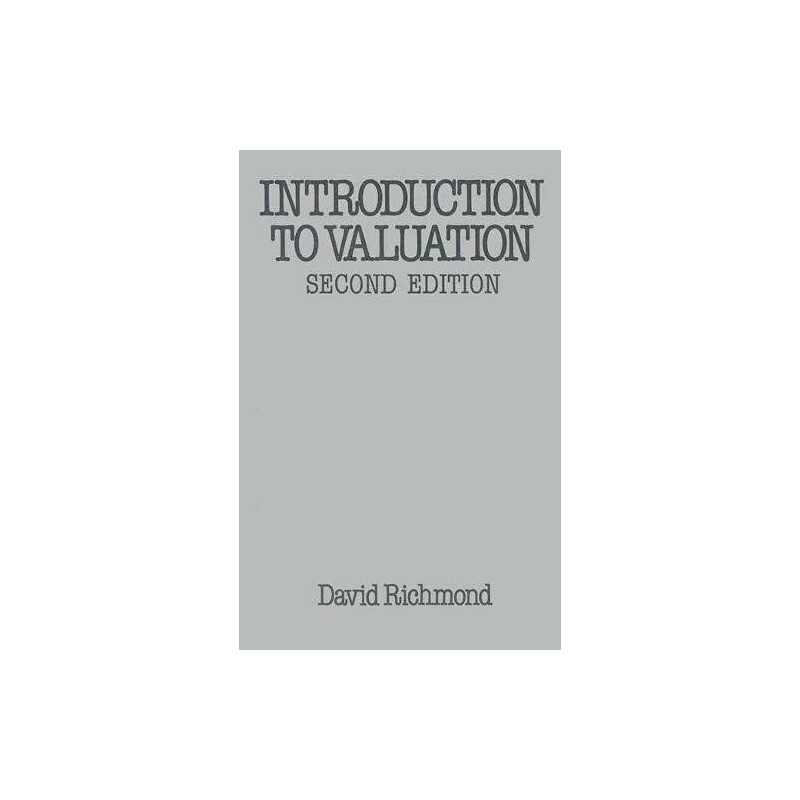 Introduction to Valuation (Building & Surveying ... by Richmond, David Paperback