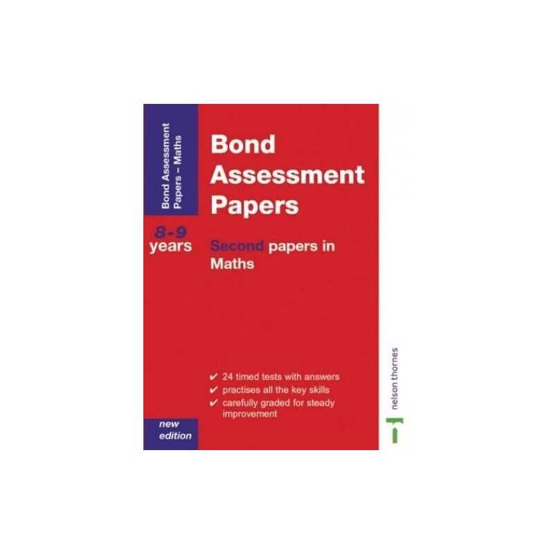Bond Assessment Papers - Second Papers in Maths 8-... by Andrew Baines Paperback