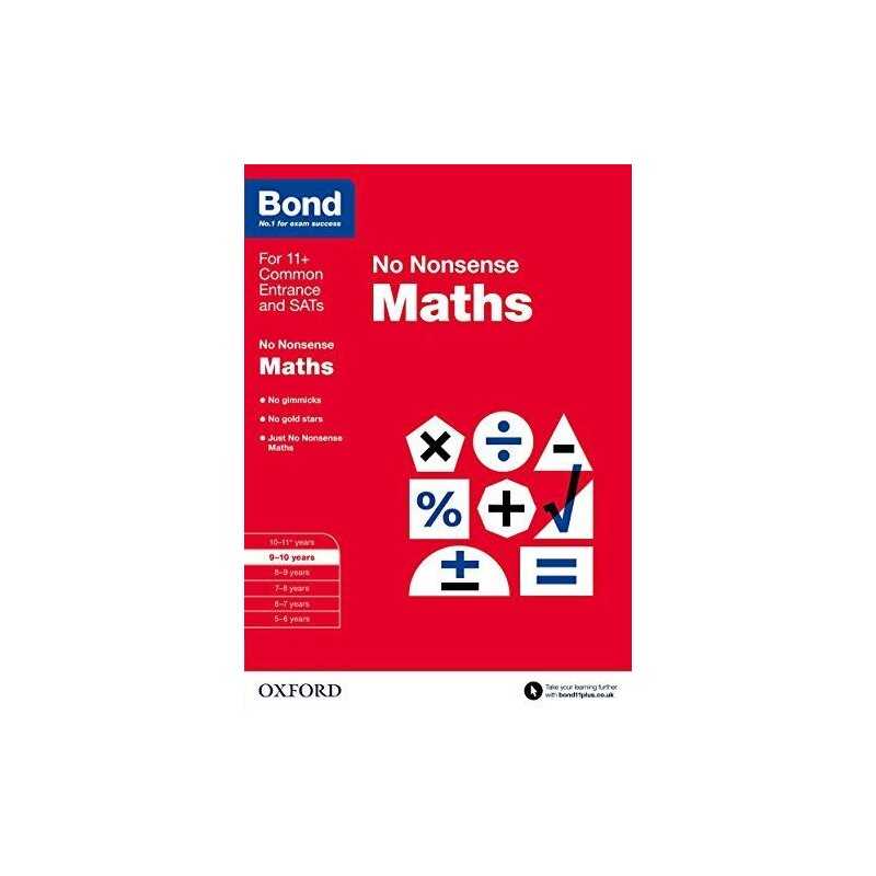 Bond: Maths No Nonsense: 9-10 Years by Bond 11+ Book