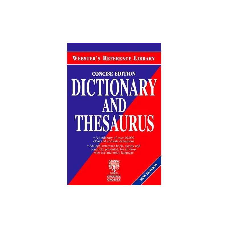 Websters Dictionary and Thesaurus by Kolektif Paperback Book