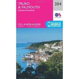 Landranger (204) Truro & Falmouth, Roseland Peninsula (OS ... by Ordnance Survey