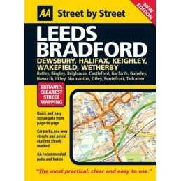 AA Street by Street Leeds, Bradford: Maxi by Pbk Spiral bound Book