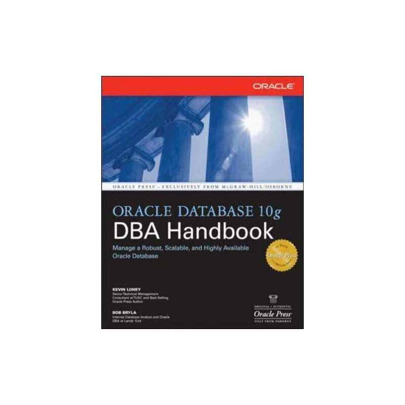 Oracle Database 10g DBA Handbook (Oracle Press) by Bryla, Bob Paperback Book The