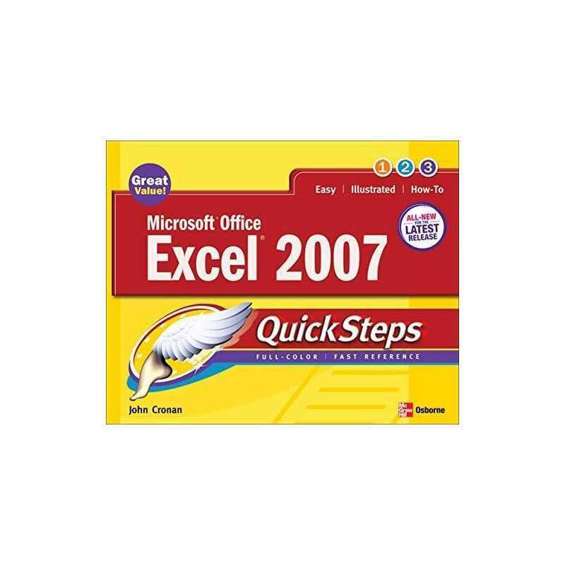 Microsoft Office Excel 2007 QuickSteps by Cronan, John Paperback Book