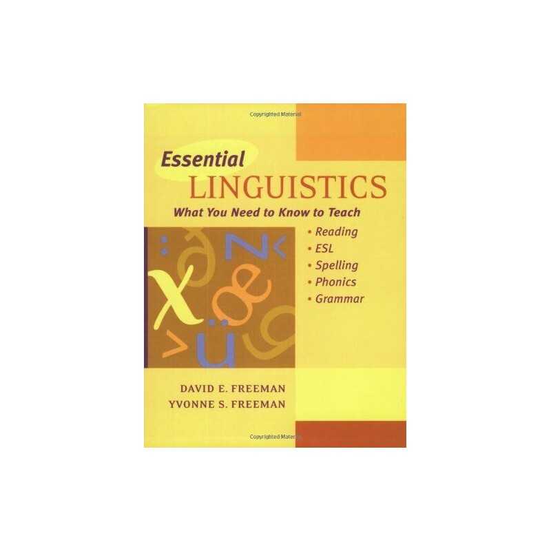 Essential Linguistics by Freeman Paperback Book