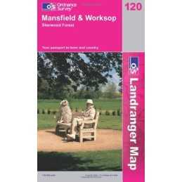 Mansfield and Worksop, Sherwood Forest (... by Ordnance Survey Sheet map, folded