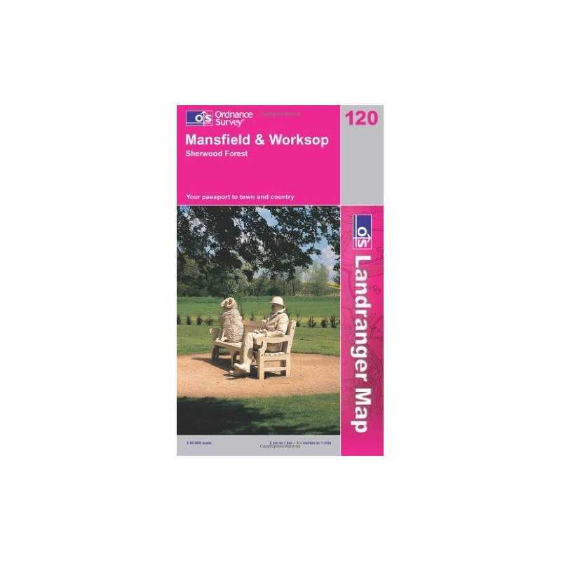 Mansfield and Worksop, Sherwood Forest (... by Ordnance Survey Sheet map, folded
