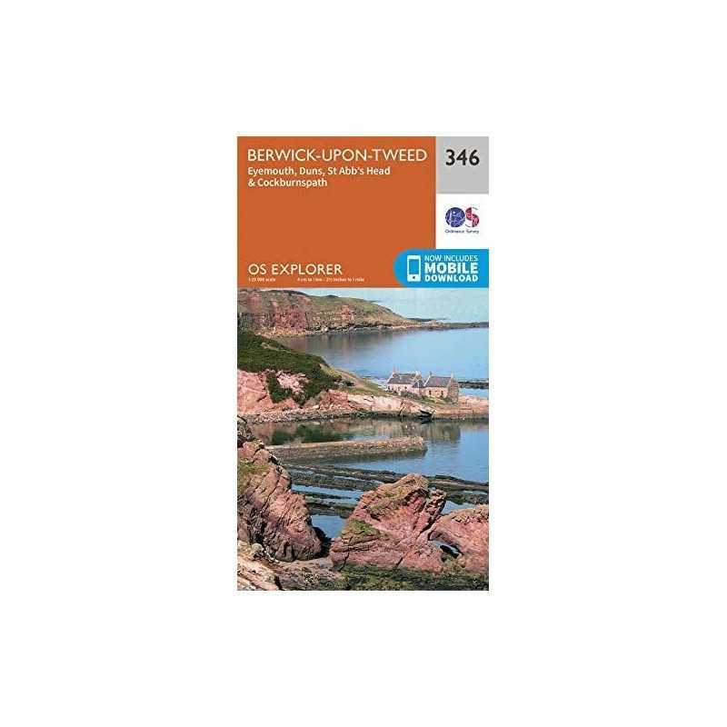 OS Explorer Map 346 Berwick-upon-Tweed by Ordnance Survey Book  Fast
