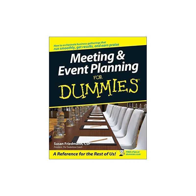 Meeting and Event Planning For Dummies by Friedmann, Susan Paperback Book The