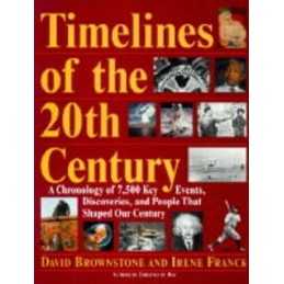Timelines of the 20th Century: A Chronology... by Brownstone, David M. Paperback