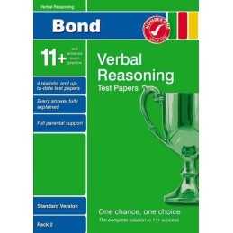 Bond 11+ Test Papers Verbal Reasoning Standard Versi... by Frances Down Pamphlet