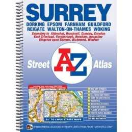 A-Z Surrey (Street Atlas) by Geographers A-Z Map Company Spiral bound Book The