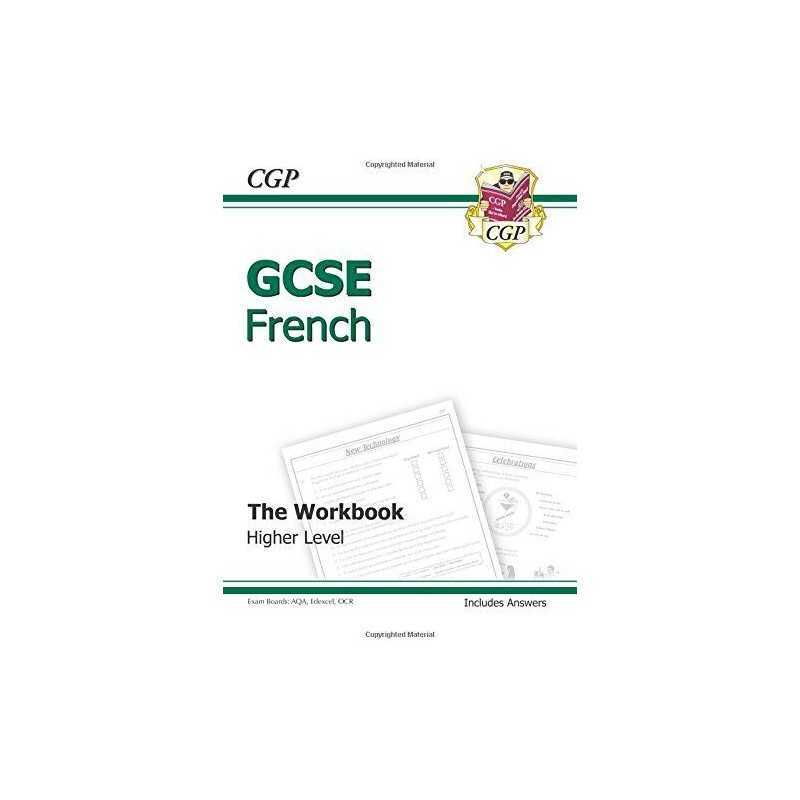 GCSE French Workbook (including Answers) Higher (A*-G co by CGP Books 1841468037