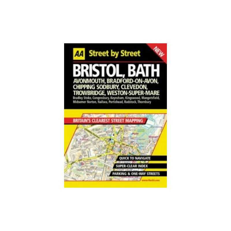 AA Street by Street Bristol, Bath Hardback Book