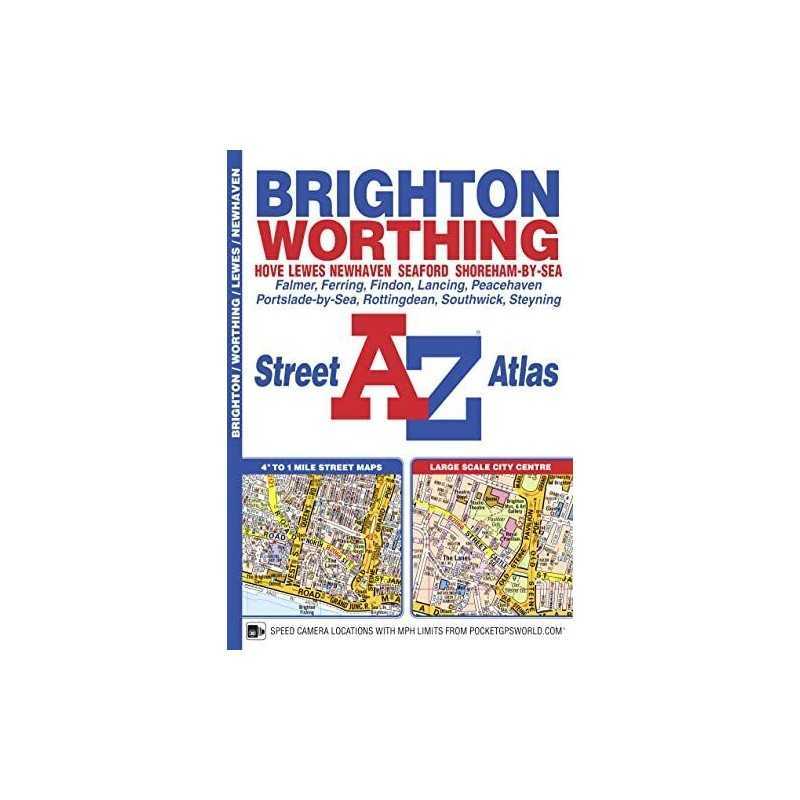 Brighton and Worthing Street Atlas by Geographers A-Z Map Company Paperback The