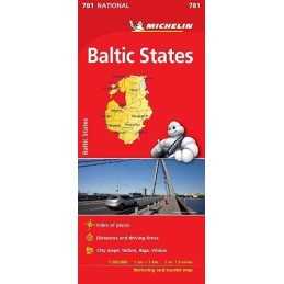 Baltic States - Michelin National Map 781: Map (Michelin National... by Michelin