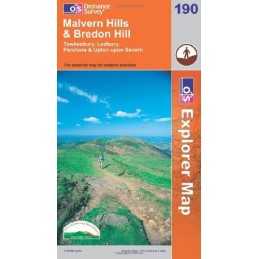 Malvern Hills and Bredon Hill (Explorer ... by Ordnance Survey Sheet map, folded