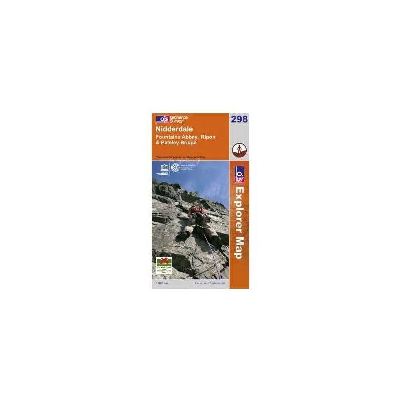 Nidderdale OS Explorer Map 298 by Ordnance Survey Sheet map, folded Book The