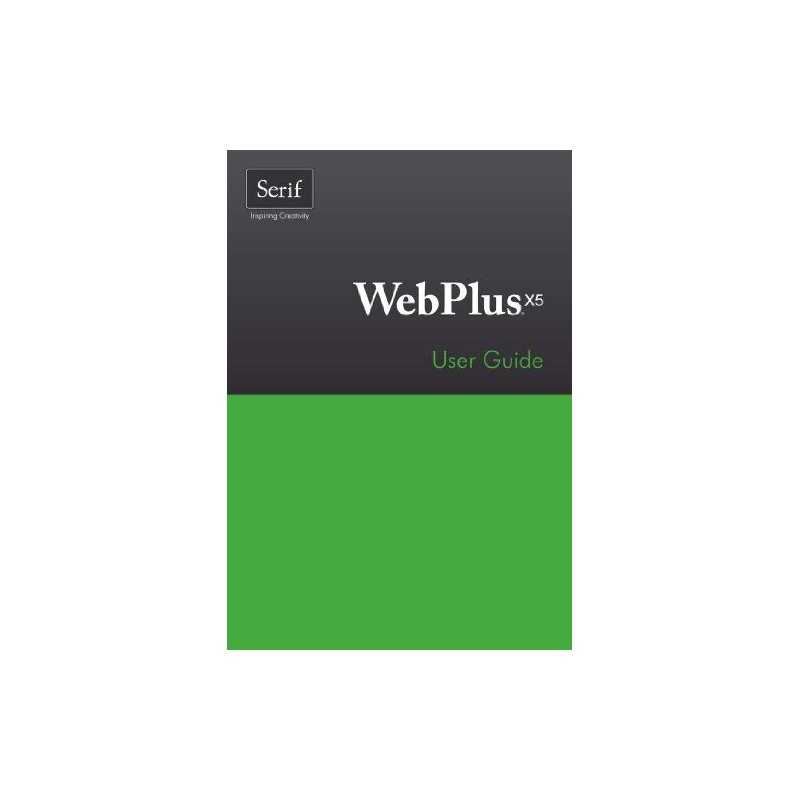 WebPlus X5 User Guide, Serif Europe Limited
