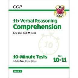 11+ CEM 10-Minute Tests: Comprehension - Ages 10-11 Book 1 (with... by CGP Books