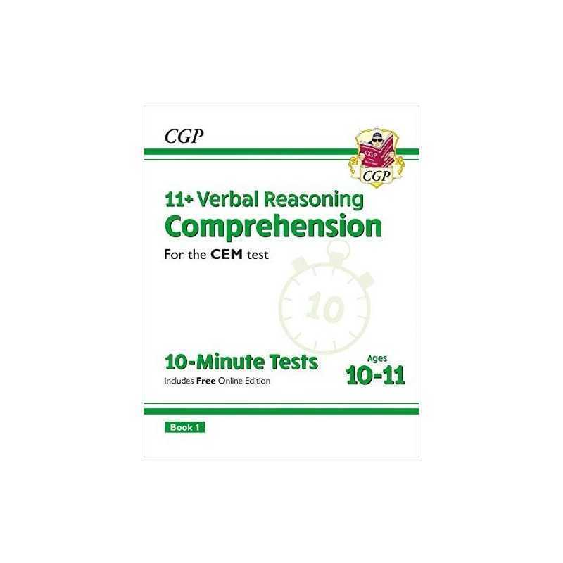 11+ CEM 10-Minute Tests: Comprehension - Ages 10-11 Book 1 (with... by CGP Books