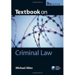 Textbook on Criminal Law by Allen, Michael Paperback Book