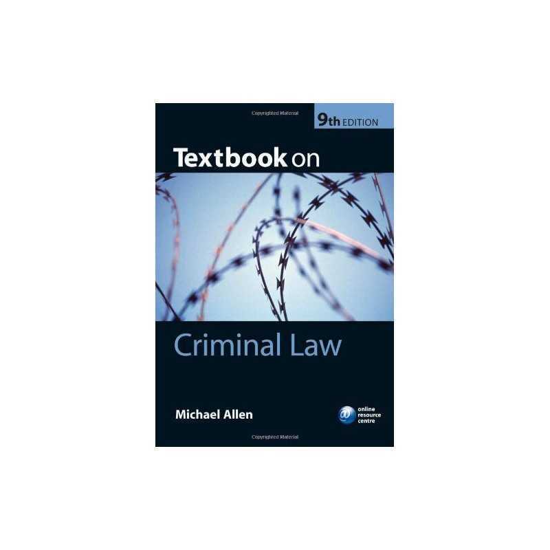Textbook on Criminal Law by Allen, Michael Paperback Book