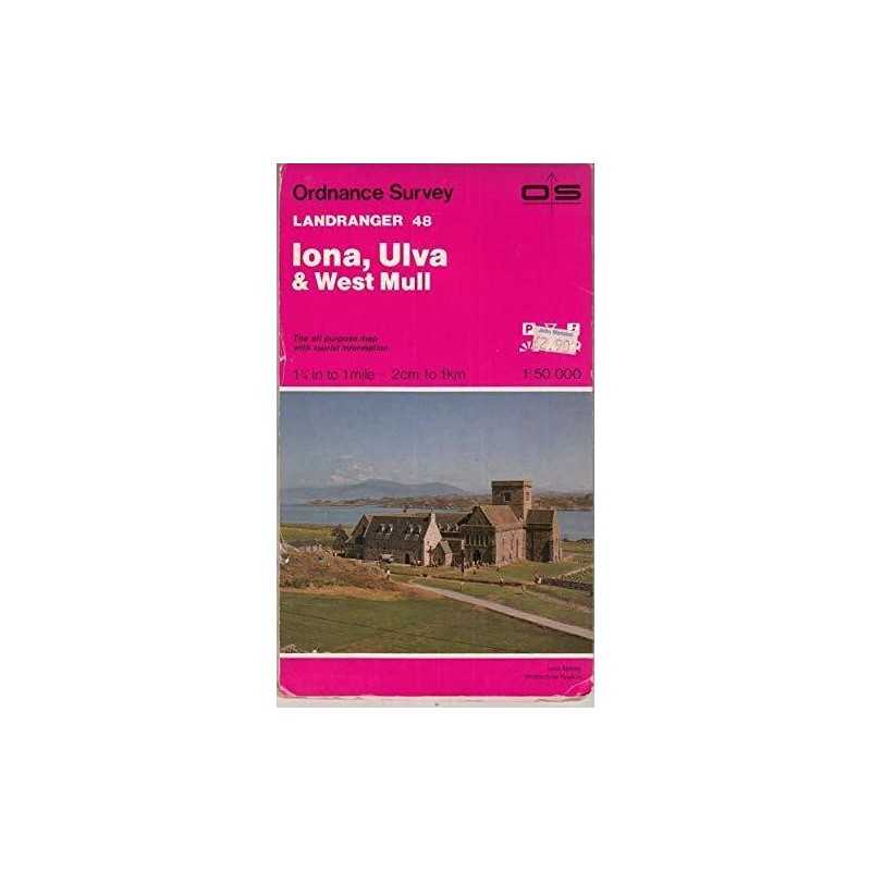 Iona, Ulva and West Mull (Landranger Maps) by Ordnance Survey Sheet map, folded