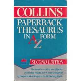 The Collins Paperback Thesaurus in A-Z Form Paperback Book