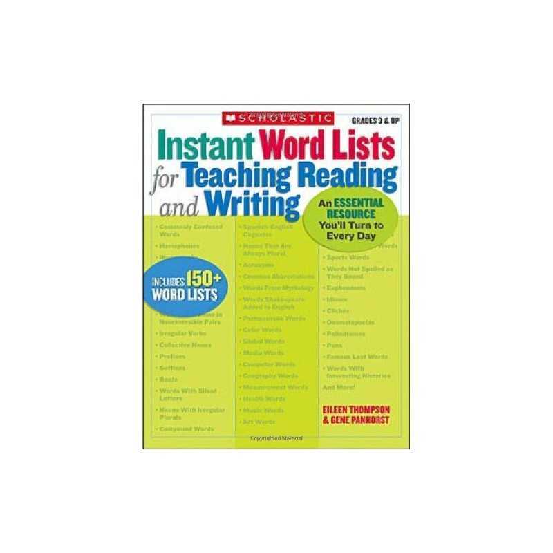 Instant Word Lists for Teaching Read..., Panhorst, Gene