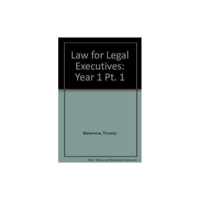 Law for Legal Executives: Year 1 Pt. 1 by Greene, Brendan Paperback Book The