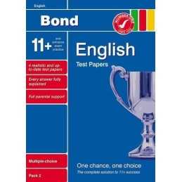 Bond 11+ Test Papers English Multiple-Choice Pack 2 by Sarah Lindsay Pamphlet