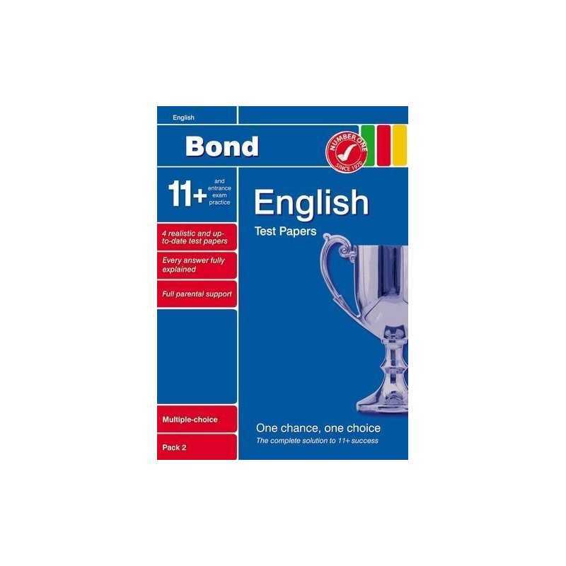 Bond 11+ Test Papers English Multiple-Choice Pack 2 by Sarah Lindsay Pamphlet