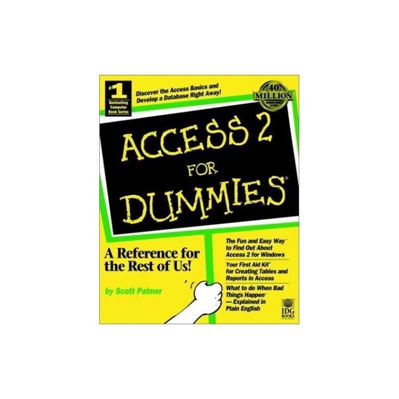 Access For Dummies by Palmer, Scott Paperback Book