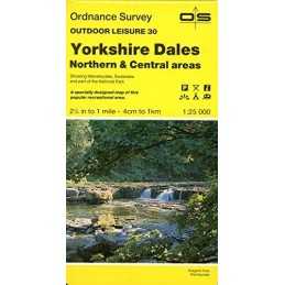 Yorkshire Dales: Northern and Central Ar... by Ordnance Survey Sheet map, folded