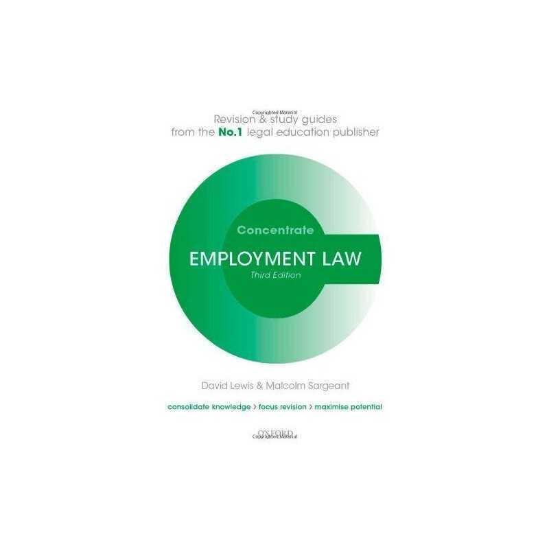 Employment Law Concentrate: Law Revision and Study Guide by Sargeant, Malcolm
