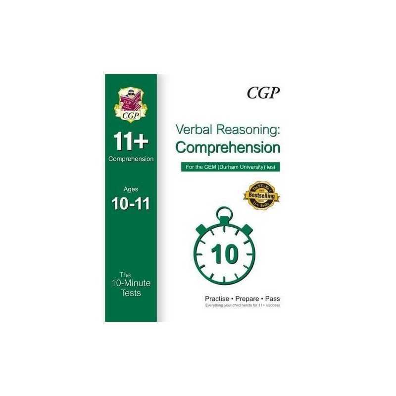 10-Minute Tests for 11+ Comprehension Ages 10-11 (Book 1) - CEM ... by CGP Books