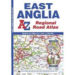 East Anglia Regional Road Atlas by Geographers A-Z Map Company Book