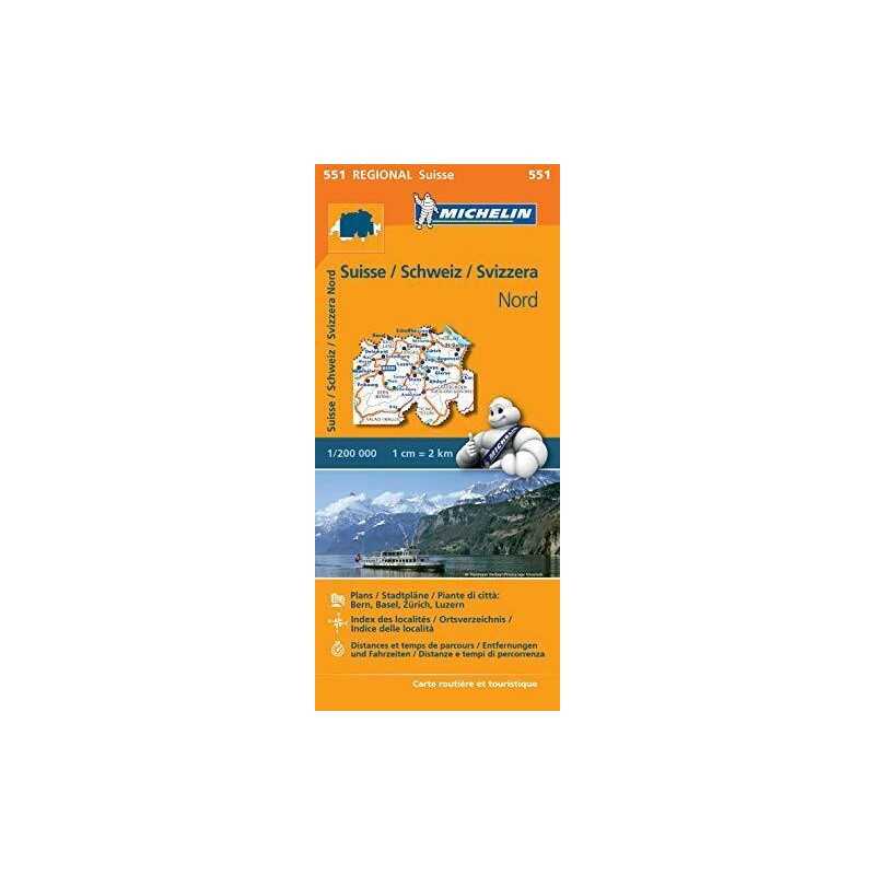 Suisse Nord - Michelin Regional Map 551: Map (Michelin Regional M... by Michelin
