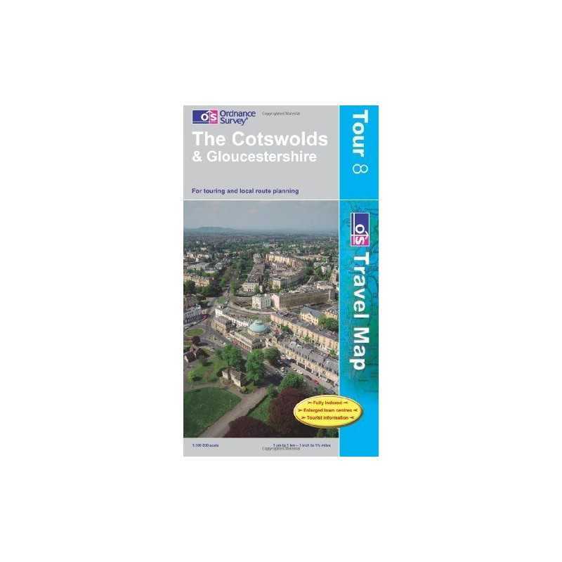 The Cotswolds and Gloucestershire (OS Tr... by Ordnance Survey Sheet map, folded