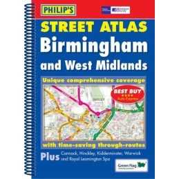 Philips Street Atlas Birmingham and West Midla... by Philips Maps Spiral bound