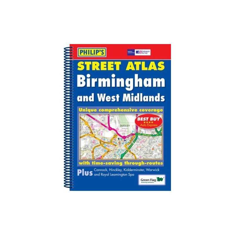 Philips Street Atlas Birmingham and West Midla... by Philips Maps Spiral bound