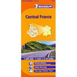 Central France Michelin Regional Map (Michelin ... by Michelin Sheet map, folded