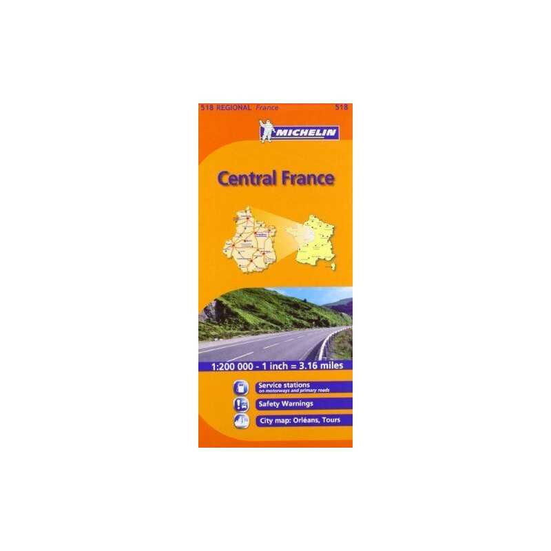 Central France Michelin Regional Map (Michelin ... by Michelin Sheet map, folded