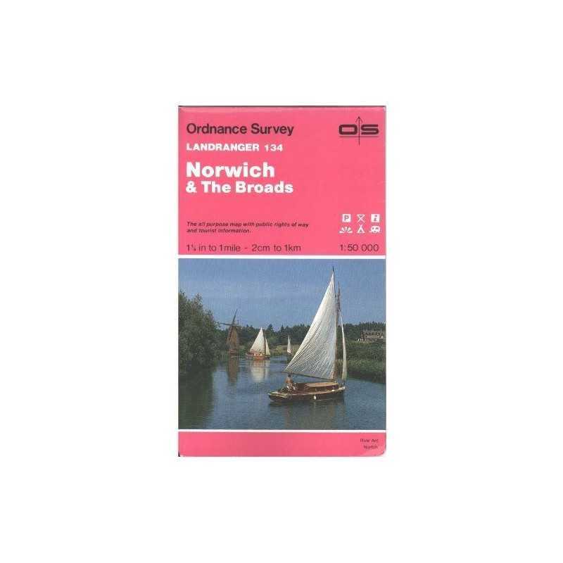 Landranger Map 134 Norwich and the ..., Ordnance Survey