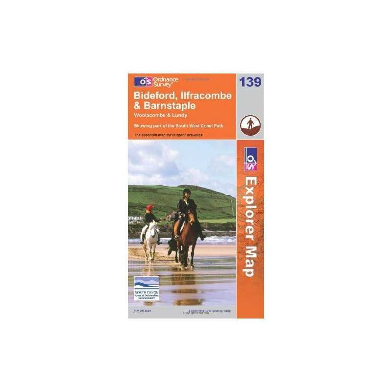 Bideford, Ilfracombe and Barnstaple (OS ... by Ordnance Survey Sheet map, folded
