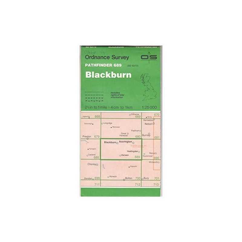 Pathfinder Maps: Blackburn Sheet 689 (SD... by Ordnance Survey Sheet map, folded