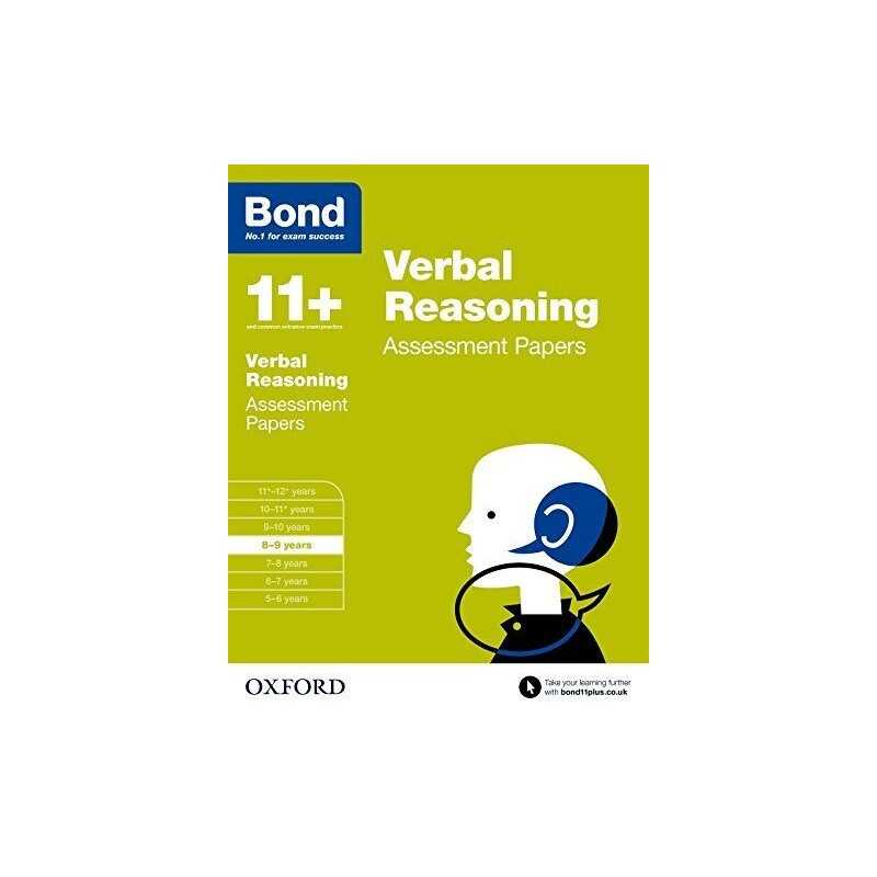 Bond 11+: Verbal Reasoning Assessment Papers: 8-9 years by Bond 11+ Book The