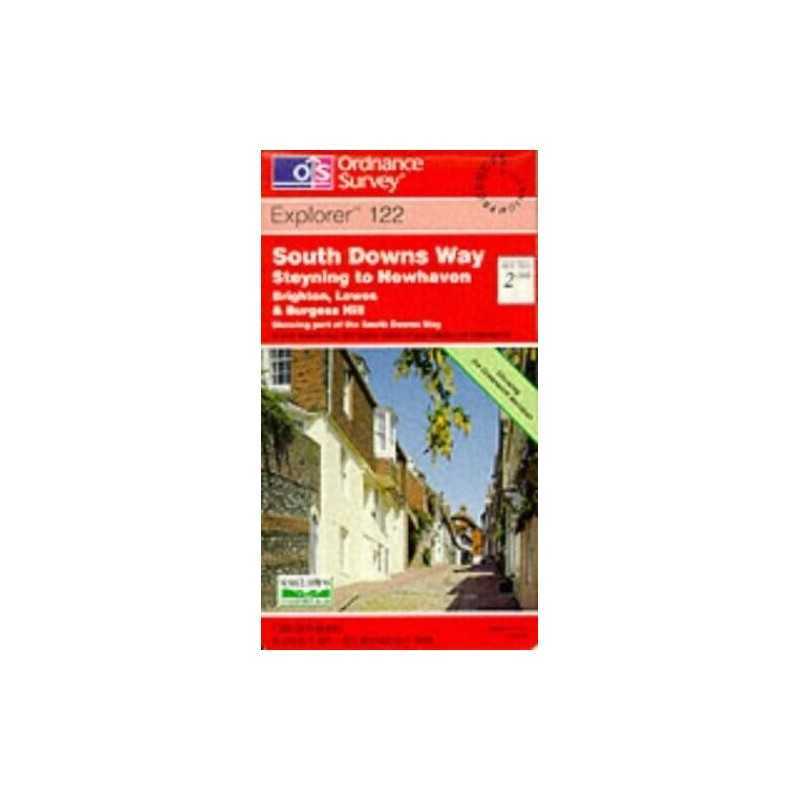 South Downs Way - Steyning to Newhaven (... by Ordnance Survey Sheet map, folded
