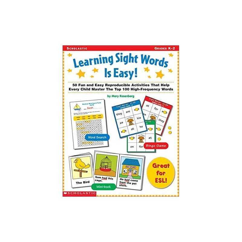 Learning Sight Words Is Easy!: 50 Fun and Easy Reproducibl... by Rosenberg, Mary